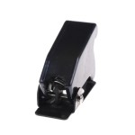 Metallic switch for vehicles, ON and OFF, white led, black plastic cover